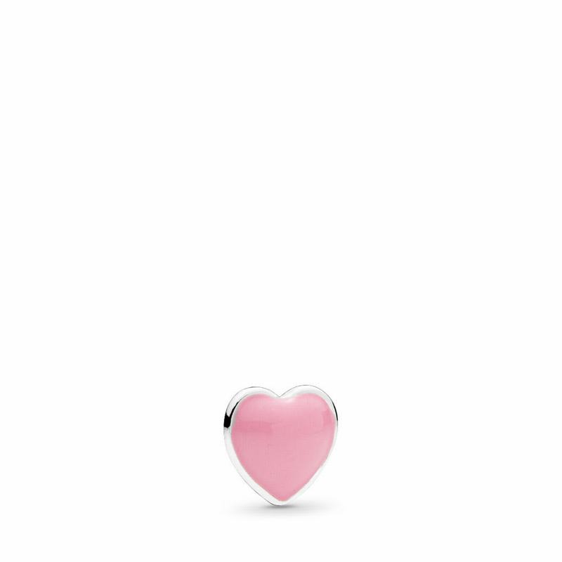 Pandora Pink Heart Petite Locket Charm - Sterling Silver/Enamel/Pink - Canada | AL1210BN